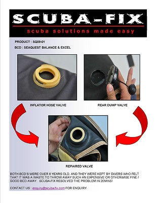 repair scuba buoyancy compensator device bcd diy valve from singapore