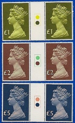 1977 Machin High Values SG1026 SG1027 SG1028 Traffic Light Gutter UMM 