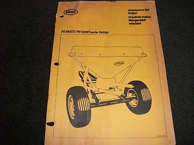 vicon ps 1002t 1502t serie 76900 vari spreader parts manual