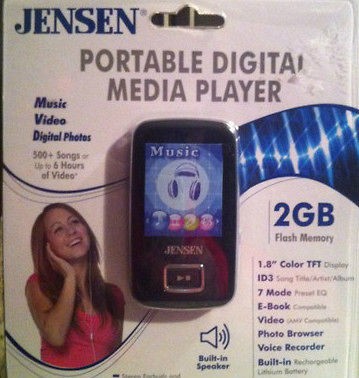 Jensen SMPV 2GBUB (2 GB) Digital Media Player  photos videos NEW