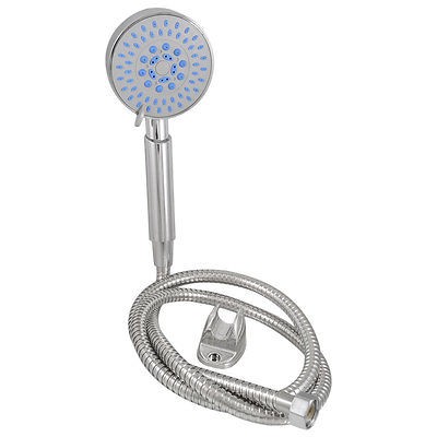 Chrome Plated Brass 5 Spray Setting 4 Round Rainfall Shower Head w 