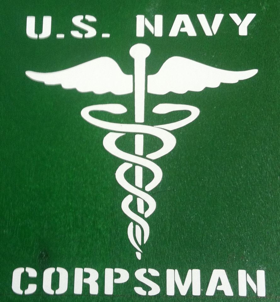 navy corpsman vinyl window decal more options color  2 