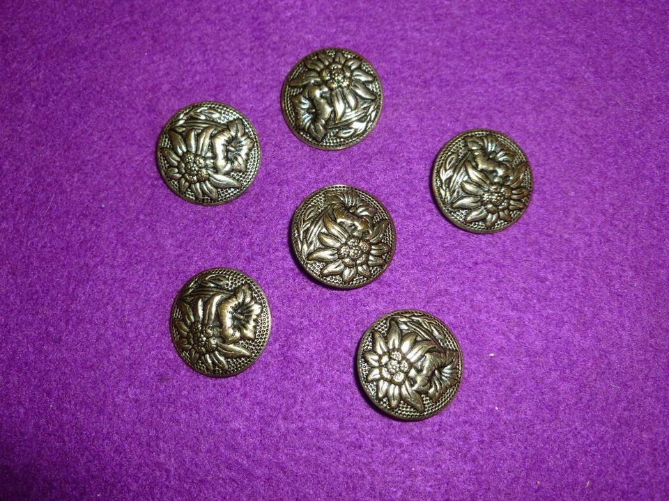 DESIGNER METAL BLAZER LOT OF 6 BUTTONS VINTAGE GES V.W.V. GESCH