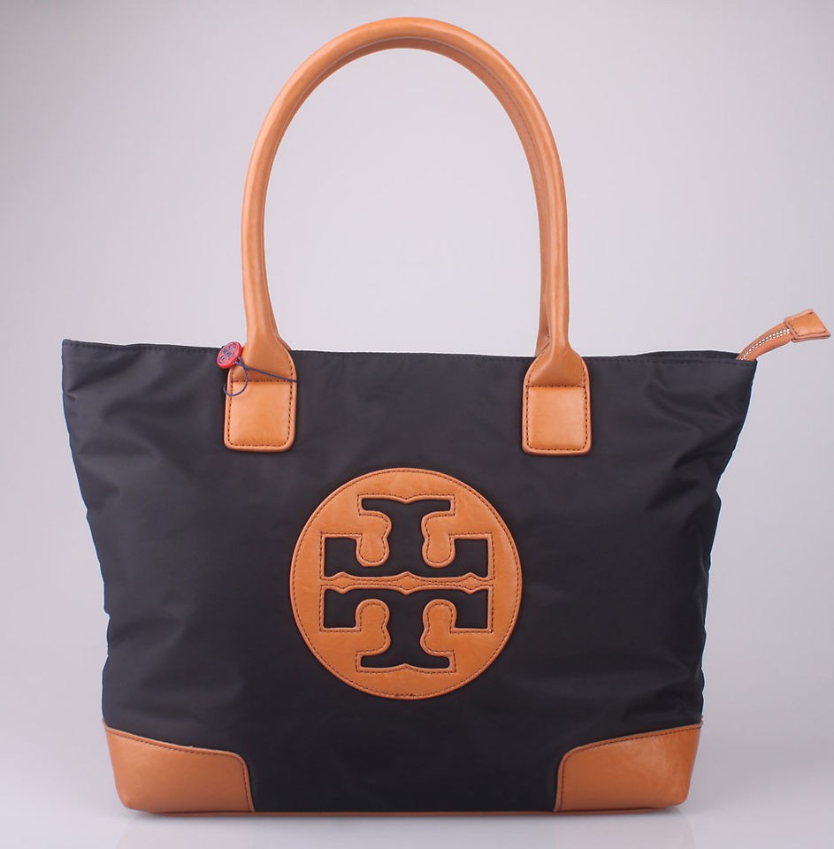 beautiful tory burch nylon tote bag black