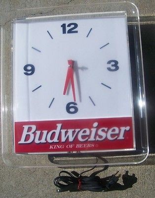 budweiser lighted wall clock  69 99 0