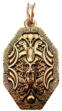 WOTAN 24ct Pendant Amulet Vintage Antique Viking Jewelr