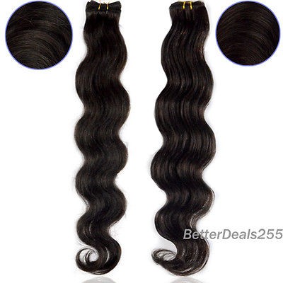 Womens 16 20 1PCS Womens Body Wavy Weaving Weft Human Hair B20E 