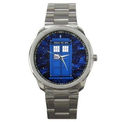 Doctor who tardis staring night movie series sport metal watch