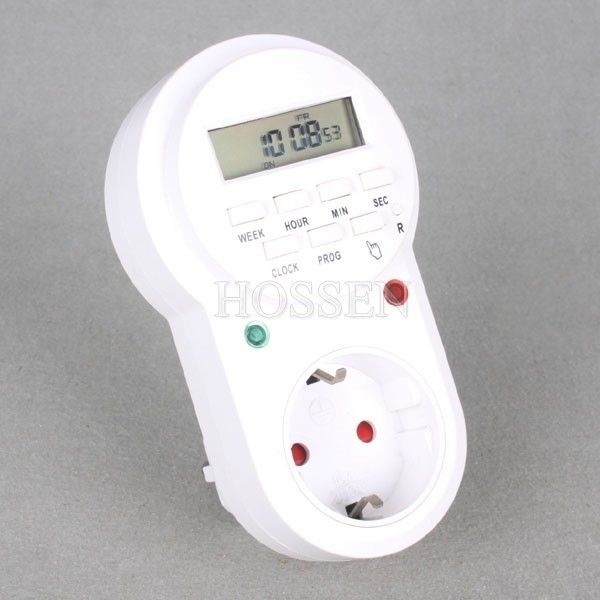 230V 50Hz EU Plug Weekly Digital Timer Switch Programmable for Power 