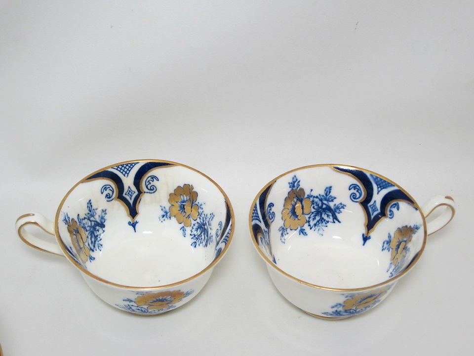 ANCHOR   Sampson Bridgwood   BOYNE #9443 Flow Blue   SET OF 2 CUP ONLY 