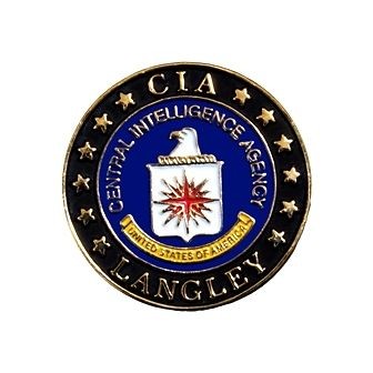 CIA DISTINGUSIHED LANGLEY MINI BADGE W CERTIFICATE OF AWARD + FBI DOD 