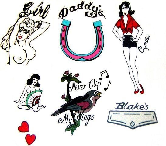 amy winehouse fancy dress tattoos set of 7 time left