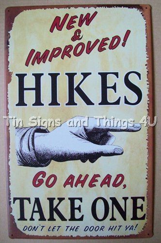   Ahead Take One TIN SIGN funny retro vtg exit keep out decor bar a OHW