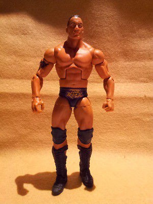 Mattel Legends Defining Moments The Rock brahma bull wwe figure Mint 