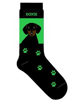 Dachshund Dog Socks Lightweight Cotton Crew Stretch Egyptian Made