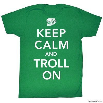 Licensed You Mad? Troll Face meme Keep Calm And Troll On Adult Shirt S 