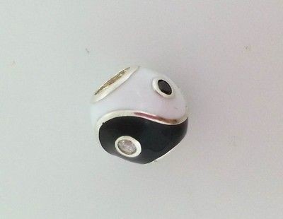 genuine pandora ying yang enamel charm bead 790488cz from united