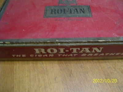 VINTAGE EMPTY ROI TAN STORE COUNTER TOP CIGAR BOX THE CIGAR THAT 