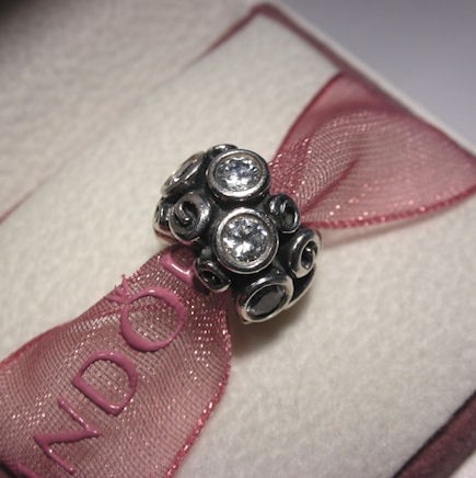   PANDORA Oxidised Silver Cubic Zirconia PRIMROSE PATH Charm 790330CZ