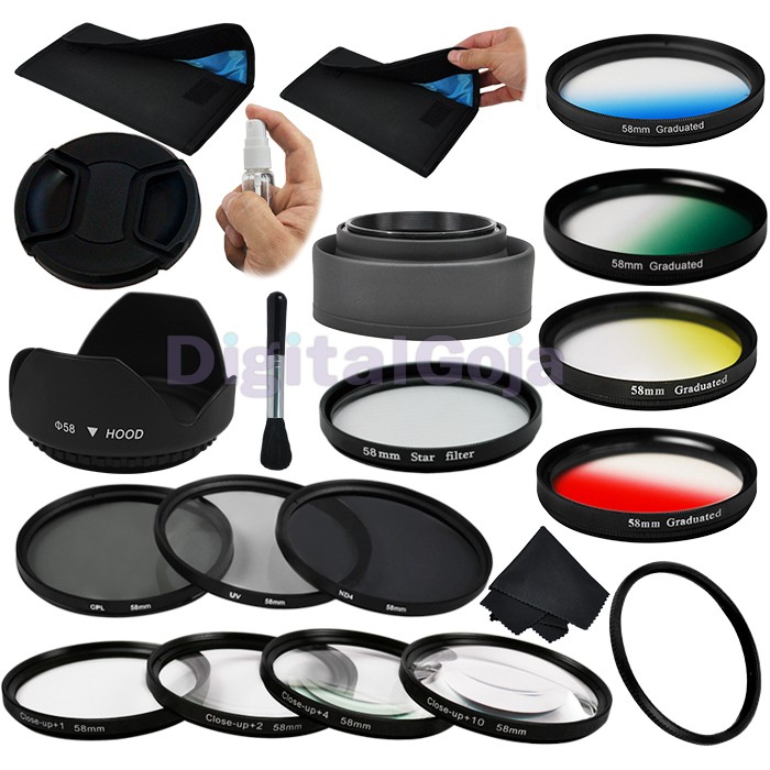 Complete Lens Filter Kit & Accessory Set for Canon PowerShot SX40 SX50 