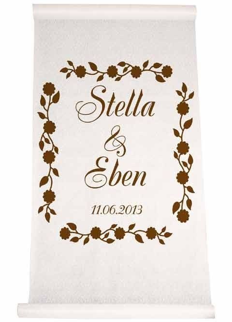   Custom Color Eclipse in the Moment Wedding Aisle Runner 36 x 100