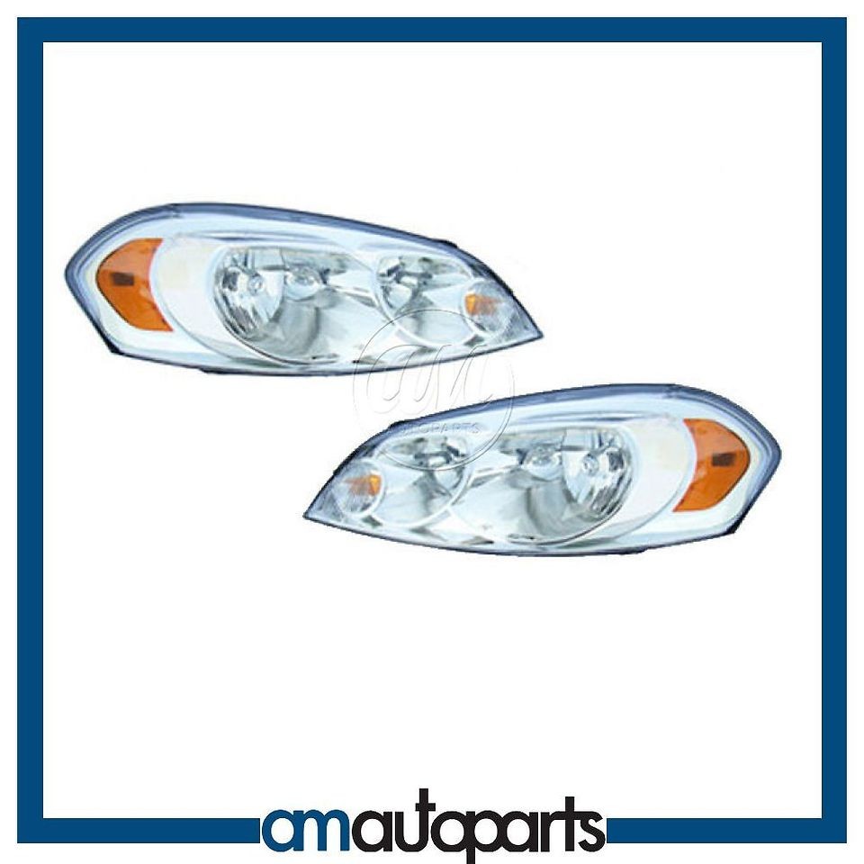   Headlights LH Left & RH Right Pair Set (Fits 2008 Chevrolet Impala