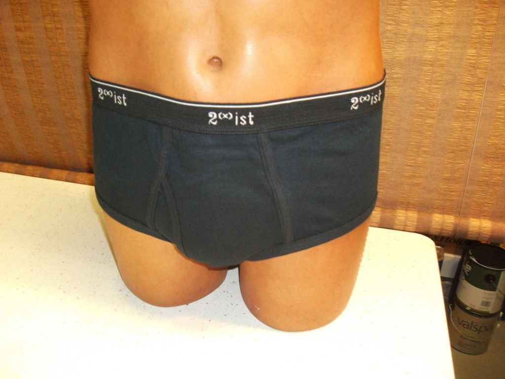 Vintage 2xist Black Mens Briefs L 38 Double Seat PNL