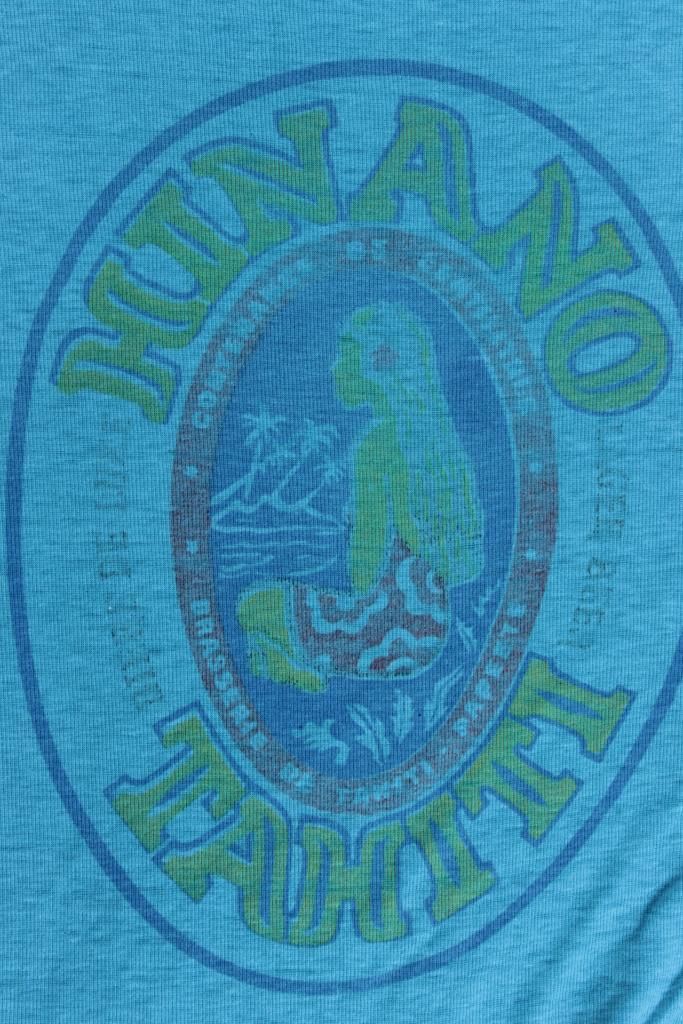 Vintage Hinano Tahiti Beer Print Souvenir Tourist Worn Paper Thin T 