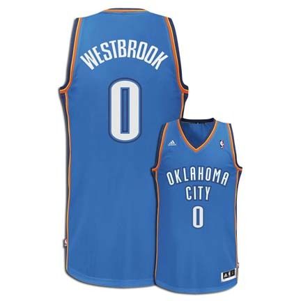 Russell Westbrook Jersey OKC Thunder Blue Revolution 30 Swingman 