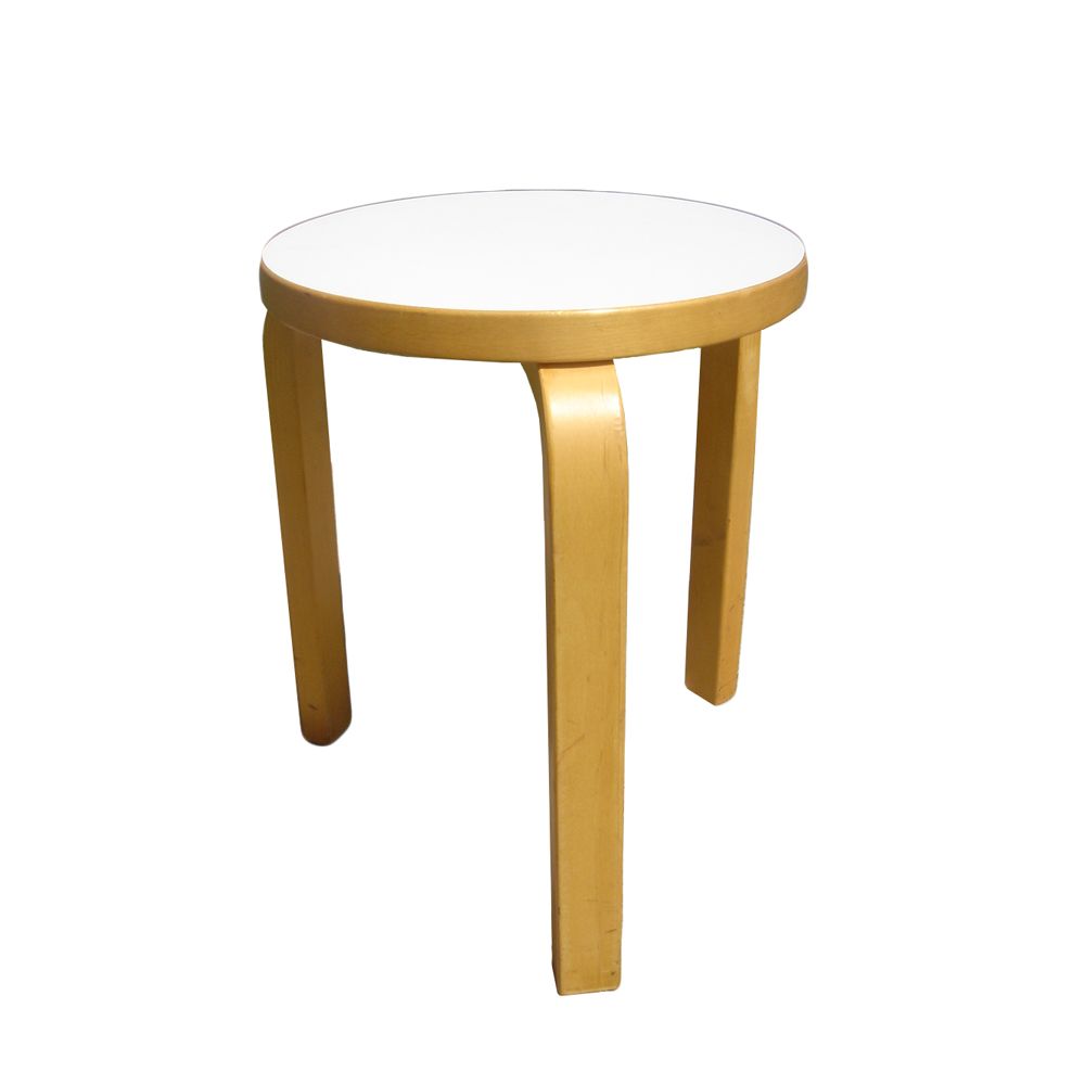 Alvar Aalto Artek Stacking Bentwood Side Table Stools