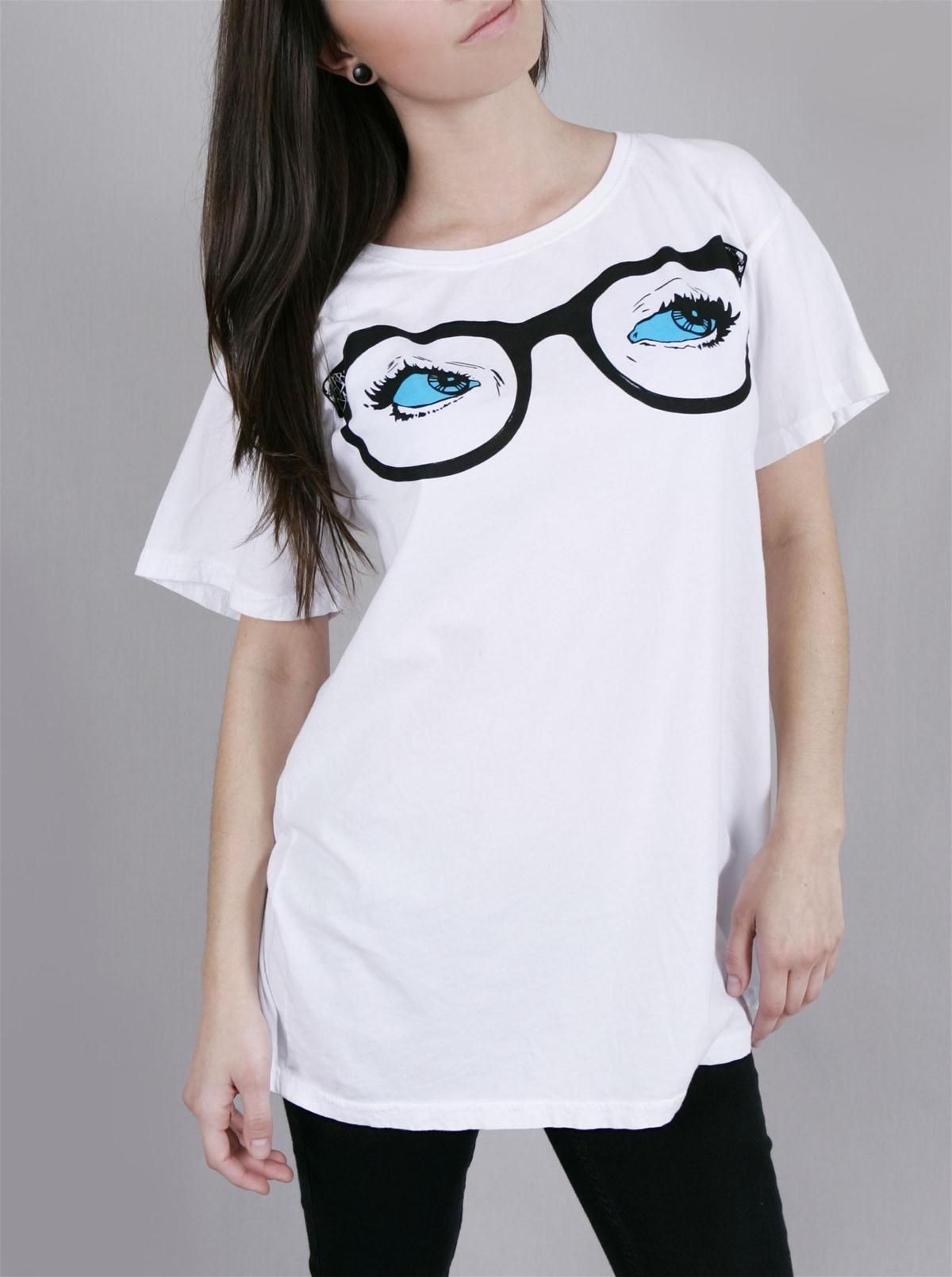 Abbey Dawn Avril Lavigne Peepers Glasses Oversized T Shirt Tee Top 