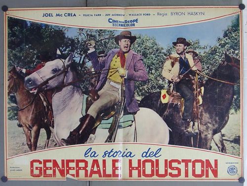 DG26 The First Texan Joel McCrea RARE Orig Poster ITA F