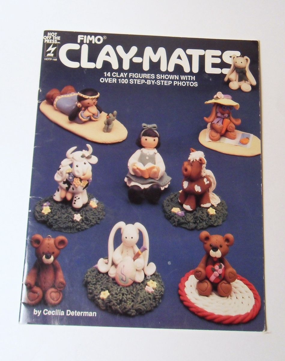 Hot off the Press Fimo Clay mates OOP Polymer clay book makes 14 clay 