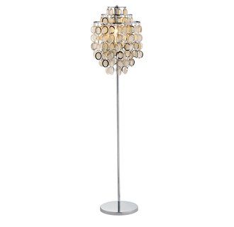 Adesso 3637 22 Chrome Contemporary / Modern Shimmy Floor Lamp