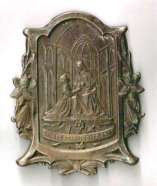 Antique Desk Plaque 1870 JAI Ete Etablie Gardienne