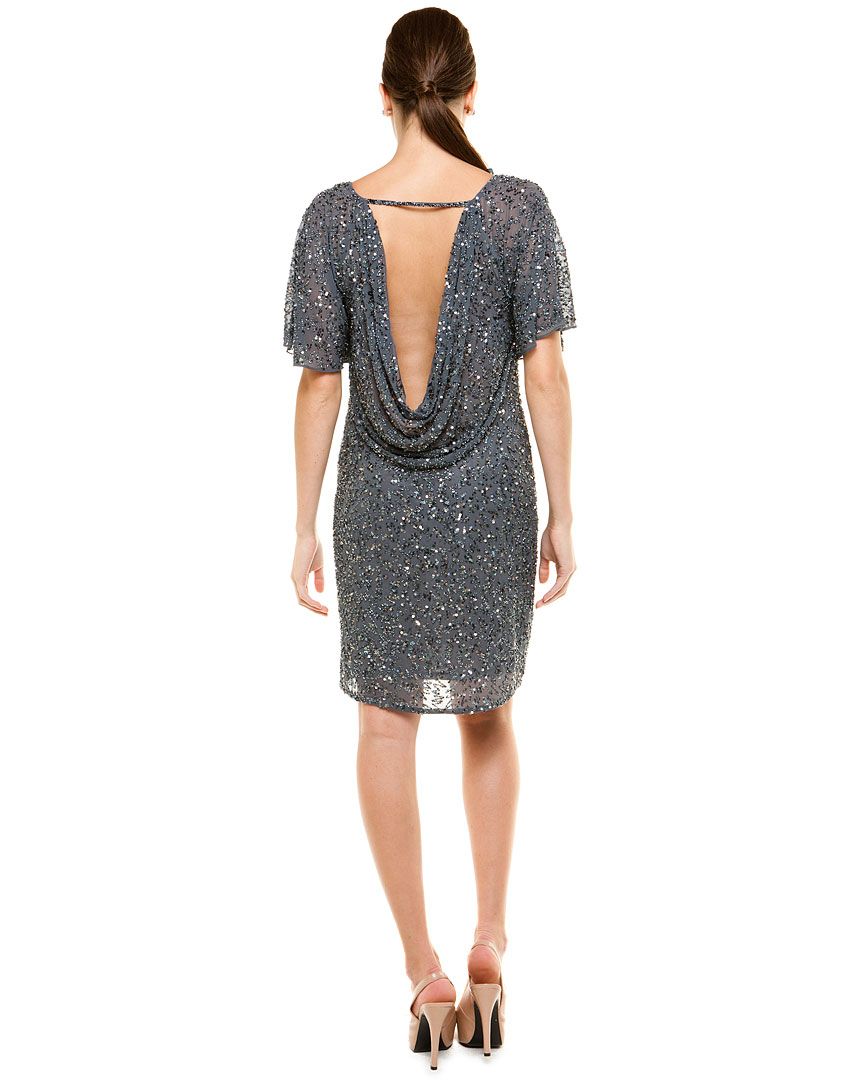 aidan mattox slate beaded blouson dress $ 365 00 $