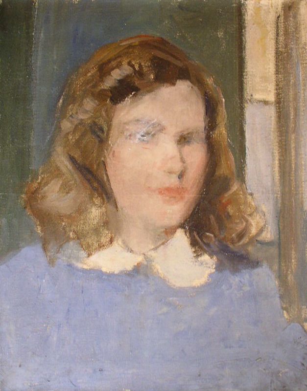 Agnes Richmond Unfinished Portrait O C Painting 20th C