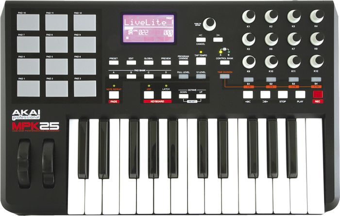 akai professional mpk25 keyboard usb midi controller standard item 