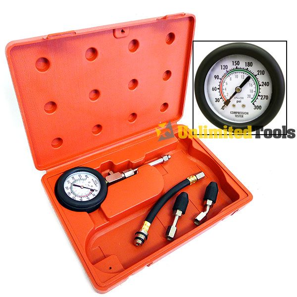 Automotive Quick Cylinder Compression Pressure Tester Tuner 6 300PSI 