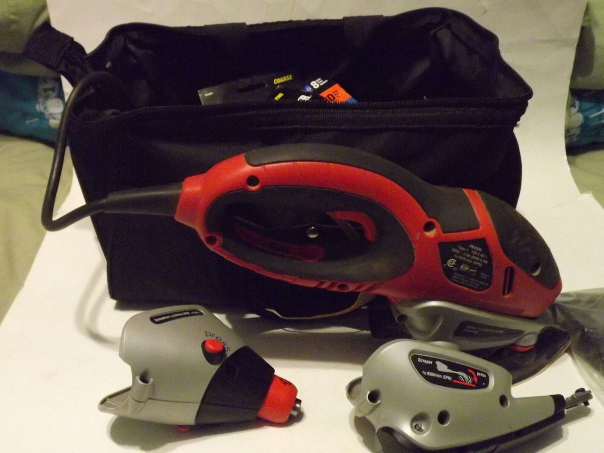 Black Decker 3in1 Projectmate Detail Sander Drill Chisel W Bag EXTRAS 