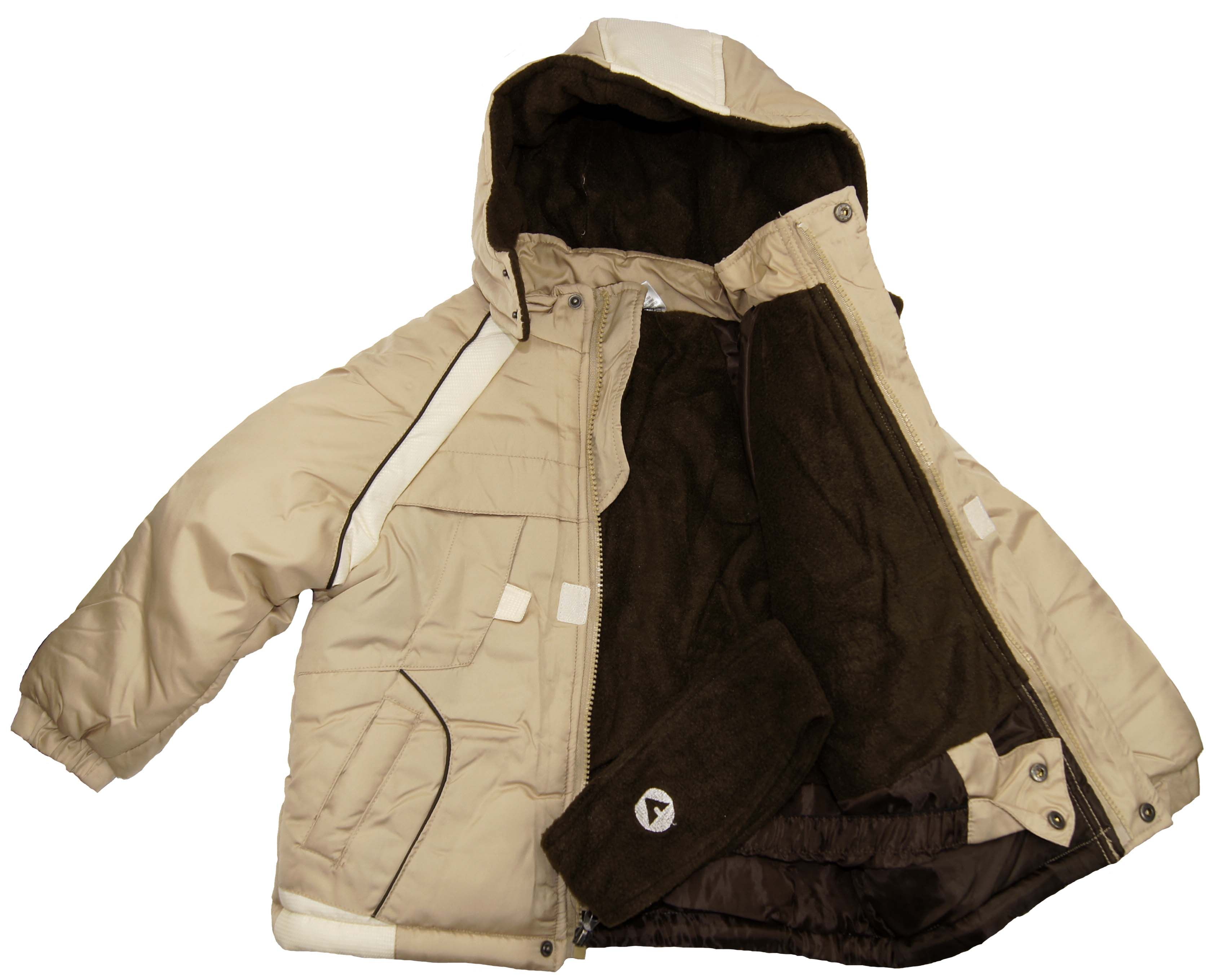 Airwalk Toddler Boys Warm Beige Snowsuit with Ski Pants and Headband 3 