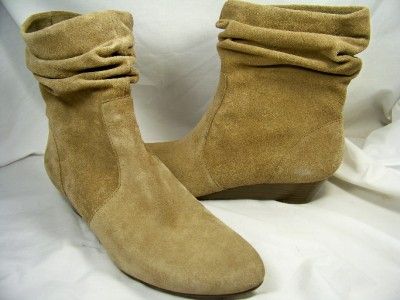 Womens New Anne Klein Alibi Taupe 8 5 Suede Booties