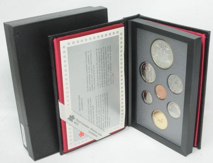 1989 Royal Canadian Mint Proof 7 Coin Set Commemorative Silver Dollar 