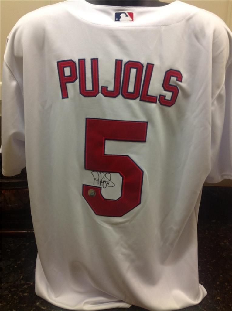 Albert Pujols Signed Cardinals White Authentic Jersey (Pujols Hologram 