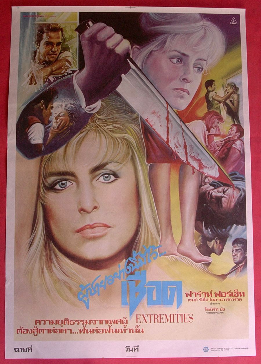 Extremities Thriller Thai Movie Poster Farrah Fawcett