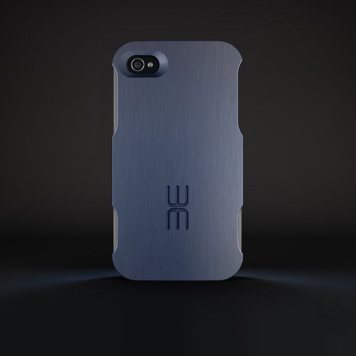 Alfa Case for iPhone 4S 4 Blue Grey Grey Rugged Aero Aluminum 