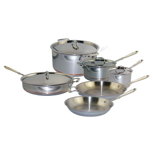 All Clad 600822 Copper Core 10 Pc Cookware Set   Brand New Retail 