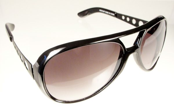 The King Elvis Rockstar Large Turbo Sunglasses Black