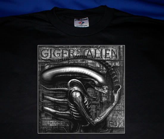 Gigers Alien T Shirt Aliens Movie Horror Classic Film Art SF Sci 