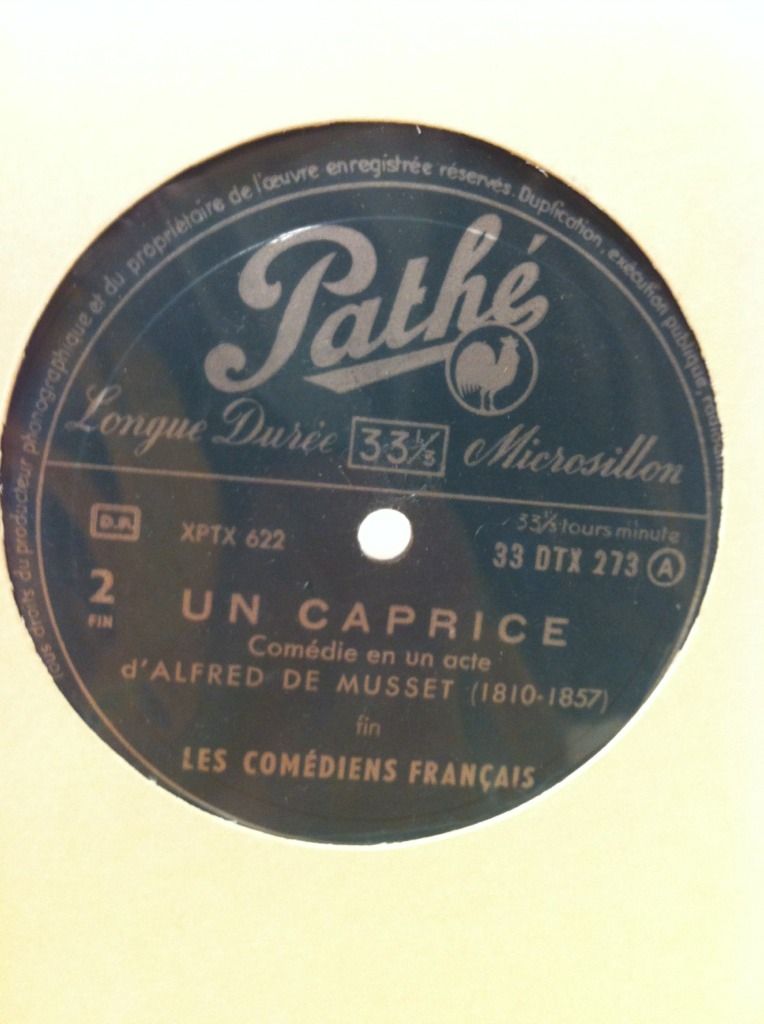 ALFRED DE MUSSET un caprice comedie francaise LP VG+ DTX 273 ED1 Pathe 